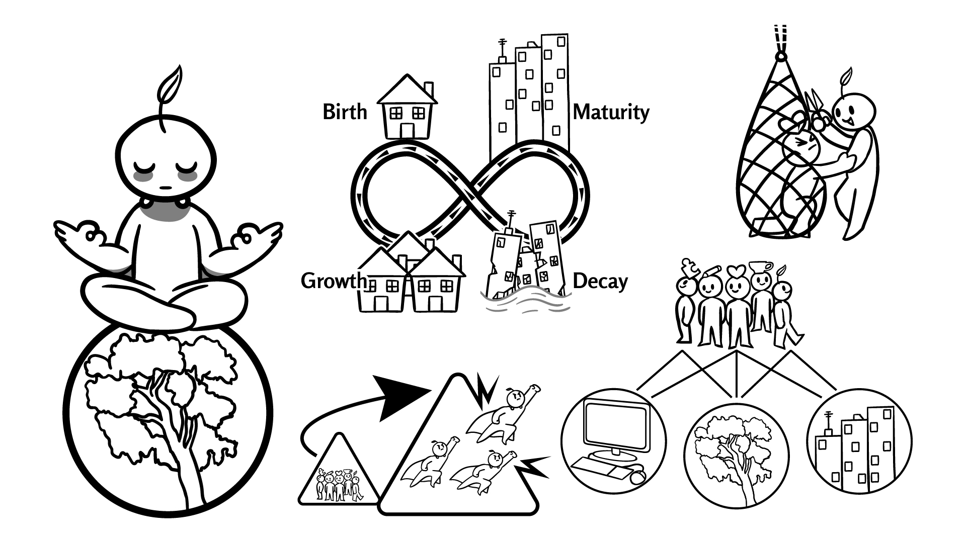 A collage of a select few images from Self Care World Care.